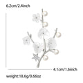 Pearl Plum Blossom Branch Brooch Gold or Silver Tone view 5
