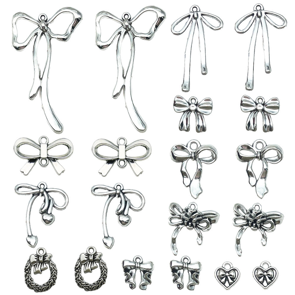 Hollow Zinc Alloy Bowknot Butterfly Charm Pendant for DIY Necklace Bracelet Earrings Making