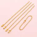 Ball Chain Tag Loops in Mixed Metal Finishes, 110 mm view 3