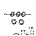 Sunburst Rim Large Hole Metal Spacer Beads for Jewelry Making view 3