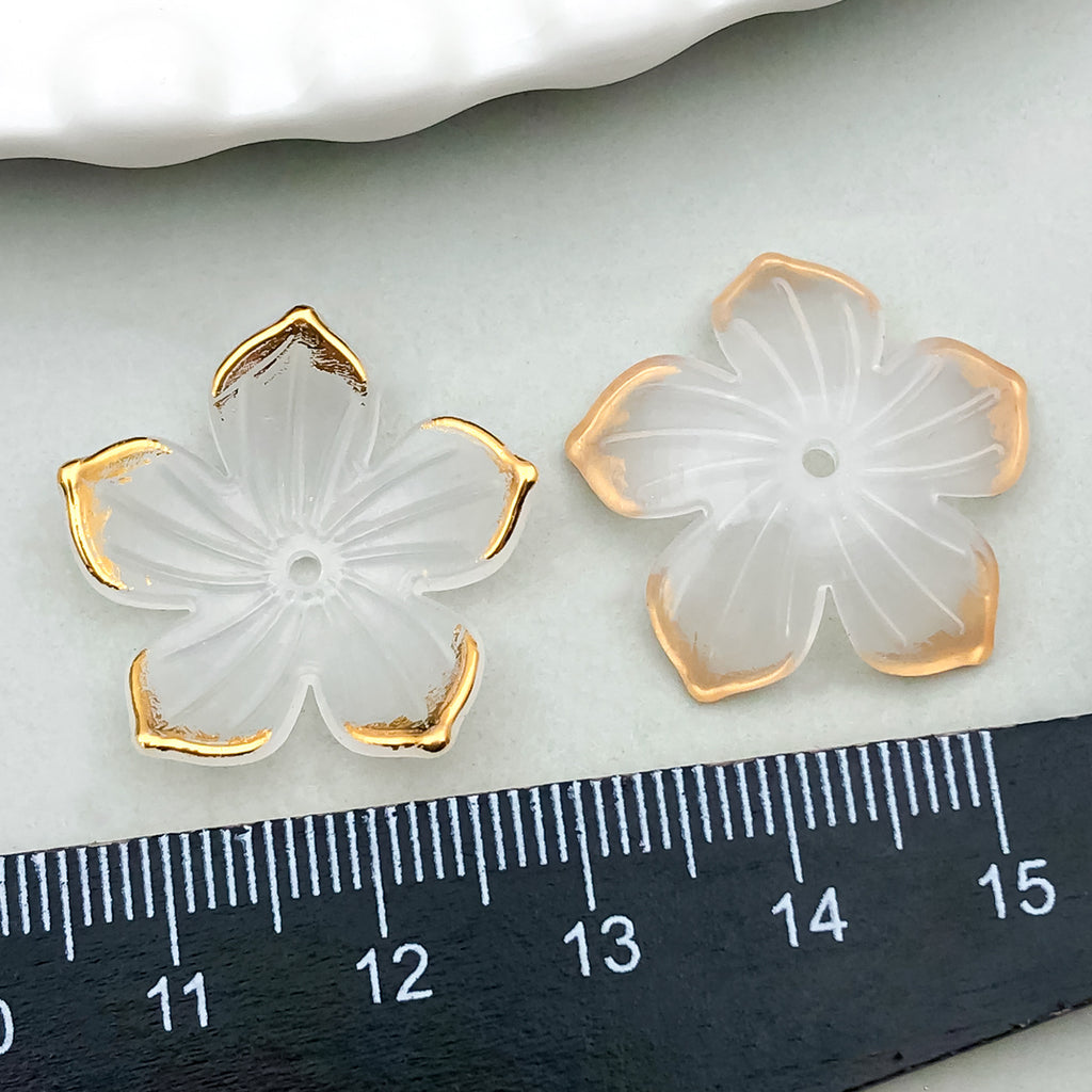 Acrylic Flower Charm Pendants Style 9228