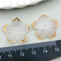 Acrylic Flower Charm Pendants Style 9228