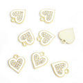 Enamel-Look And Crystal-Accented Black Gold Heart Alloy Charms in 12 Styles view 9