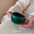 Eight Color Wide Translucent Marbled Resin Bangle Bracelet Options view 4