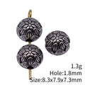 Antique Silver Double-Sided Floral Round Spacer Bead view 3