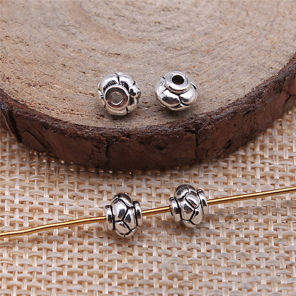 5x6mm 0.5g Zinc Alloy Large Hole Spacer Beads for Bracelet Necklace Jewelry Making Crafts