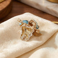 Enamel Tooth in Hat Brooch in Purple and Blue for Jackets and Scarves view 4