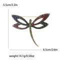 Crystal Dragonfly Brooch In Silver And Multicolor Decorative Lapel Pin view 7