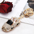 Rhinestone Convertible Car Keychain Metal Enamel Bag Charm view 2
