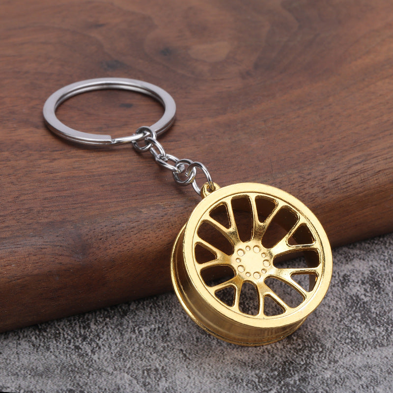 Car Wheel Rim Metal Keychain Creative Auto Accessory Key Ring