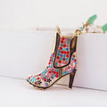 Rhinestone High Heel Boot Keychain, Five Color Styles view 2