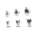 Metal Cord End Crimp Clasps in Three Sizes and Mixed Finishes view 3