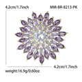 Layered Crystal Sunflower Brooch in Purple or Pink view 6
