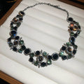 Crystal Round Teardrop Openwork Drop Earrings And Necklaces view 10