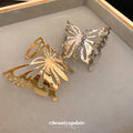 Openwork Butterfly Wing Wide Cuff Bracelet In Gold Or Silver Tone view 4