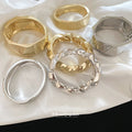 Metal Faceted Twist Oval Hinge Bangle Bracelets 5 Styles view 2