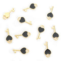Tiny Heart Lock and Key Charms in Nine Enamel Color Options view 10