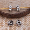 Antique Silver Flower Cap Spacer Bead for Jewelry Making view 2