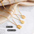 Starburst Zircon Pendant Necklaces Teardrop Rectangle Tags view 2