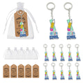 Hello School Pencil And Ruler Keychain With Metal Key Ring view 1