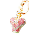Heart Perfume Bottle Keychains in Pink Blue Champagne and Assorted Colors view 5