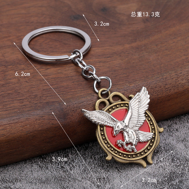 Trendy Eagle Zinc Alloy Keychain Hip Hop Bag Charm