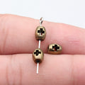 Cross Pattern Spacer Beads in Six Metal Finishes for Jewelry Making view 8