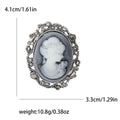 Oval Cameo Portrait Brooch With Decorative Crystal And Enamel Details view 5