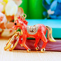 Double Sided Fortune Horse Keychains with Plain and Braided Loop Options view 9