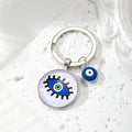 Evil Eye Glass Cabochon Keychain Hamsa Eye 8 Styles view 9
