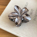 Metal Wave and Plumeria Flower Hair Claw Clips Multi Finish view 12