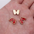 Gold Tone Enamel Butterfly Charms in Seven Bright Colors view 10