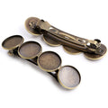 Four Round Pad Barrette Blanks in Seven Metal Finishes view 4