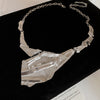 Silver Crumpled Necklace
