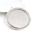 Large 40 mm Round Metal Pendant Trays in Two Antique Finishes view 2