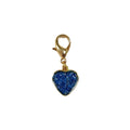 Gold Tone Glitter Heart Lobster-Clasp Charms in Seven Color Options view 7