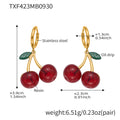Red Cherry Pendant Necklaces and Hoop Earrings in Twelve Styles view 8
