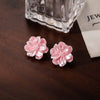 Pink Flower Studs