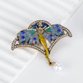 Flower Enamel Metal Brooch Pin 6.2 x 6.1 cm for Jackets and Lapels view 5