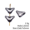 Antique Silver Bow and Briefs Shaped Jewelry Metal Bead view 3