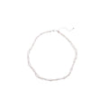 Three Layer Twisted Silver Chain White Pearl Necklace view 5