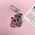 Love Cat and Dog Printed Acrylic Clip Keychains in Four Designs view 7