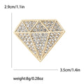 Rhinestone Diamond Shape Brooch Decorative Metal Pin For Jackets And Lapels view 9