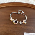 Peach Rabbit Charm Ring Necklace Bracelet and Earring Set view 10