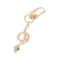 Gold Tone Sculpted Snake and Cobra Shape Clip Keychains view 5
