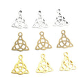 Openwork Triangular Knot Charms in Four Finish Options view 5