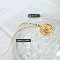 Sun Moon Star Coin Pendant Necklace Center Stone Detail view 2