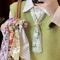 Printed Skinny Scarf Neck Accessories in Five Patterns view 1