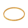 Slim Bamboo Segment Hinged Bangle Gold And Steel Tone view 5