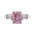 Rectangular Three-Stone Ring In Five Center Stone Colors view 5